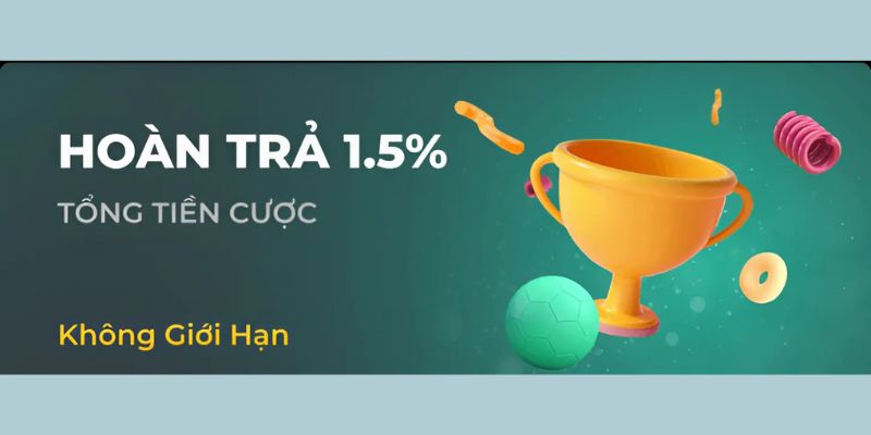 Khuyến mãi Nbet hoàn cược 1,5%